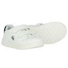 White & Black Logo Trainers, 1, hi-res