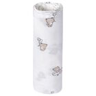 White Teddy Bear Muslin Swaddles, 3, hi-res