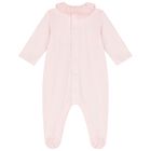 Baby Girls Pink Striped Babygrow, 3, hi-res