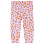 Younger Girls Purple Leggings, 1, hi-res