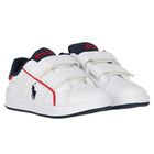 حذاء رياضى أولاد بالشعار باللون الأبيض , 1, hi-res