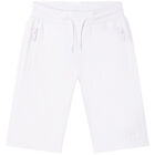 Boys White Logo Shorts, 3, hi-res
