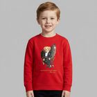 Boys Red Polo Bear Sweatshirt, 2, hi-res