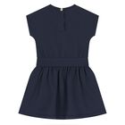 Younger Girls Navy Blue Logo Dress, 2, hi-res