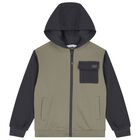 Boys Green & Grey Tracksuit Set ( 3 Piece ), 1, hi-res