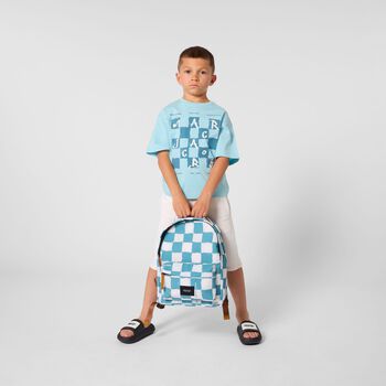 تيشيرت بالشعار باللون الأزرق للأولاد