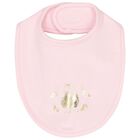 Baby Girls Pink & Gold Logo Babygrow, Hat & Bib Gift Set, 1, hi-res