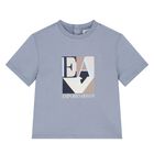 Younger Boys Blue, Ivory & Beige T-Shirts ( 3-Pack ), 1, hi-res