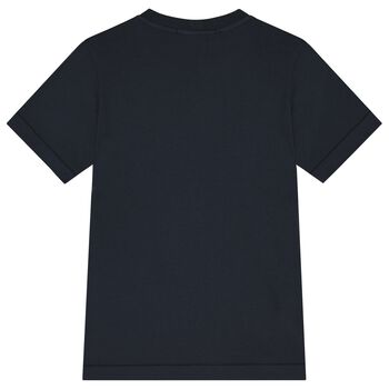 Boys Navy Blue Logo T-Shirt