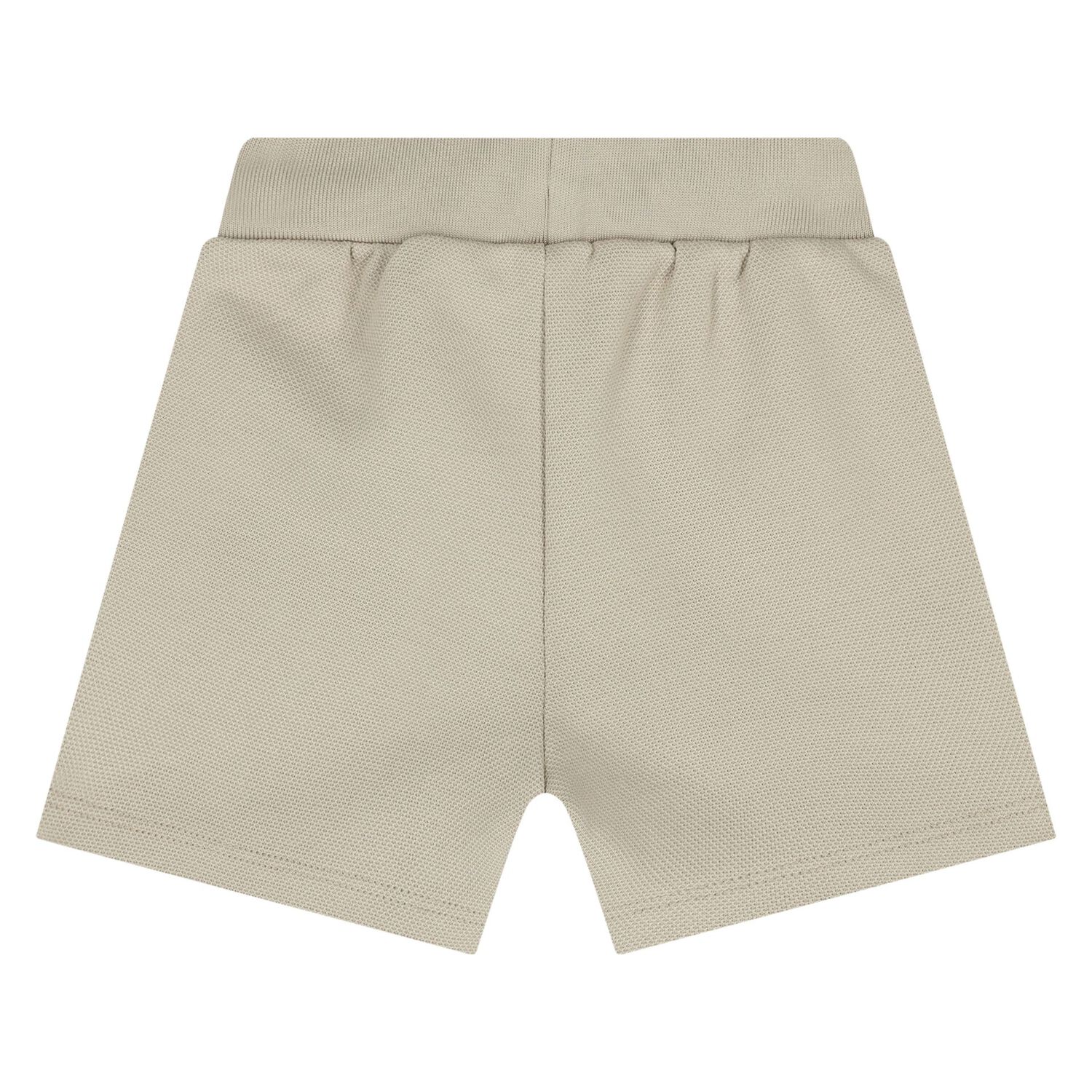 Boys White & Beige Logo Shorts Set, 1, hi-res