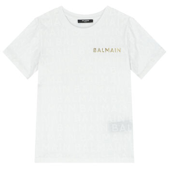 White & Gold Logo T-Shirt