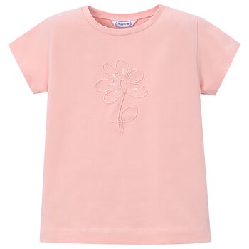Girls Pink Flower T-Shirt