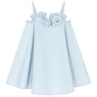 فستان بنات بطبعة الزهور باللون الأزرق, 2, hi-res