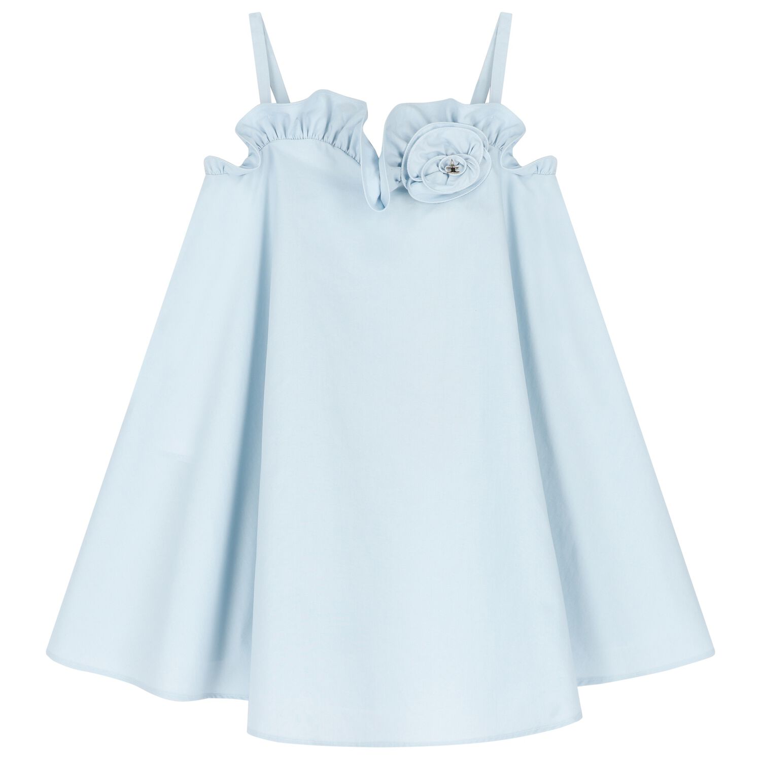 فستان بنات بطبعة الزهور باللون الأزرق, 2, hi-res image number null