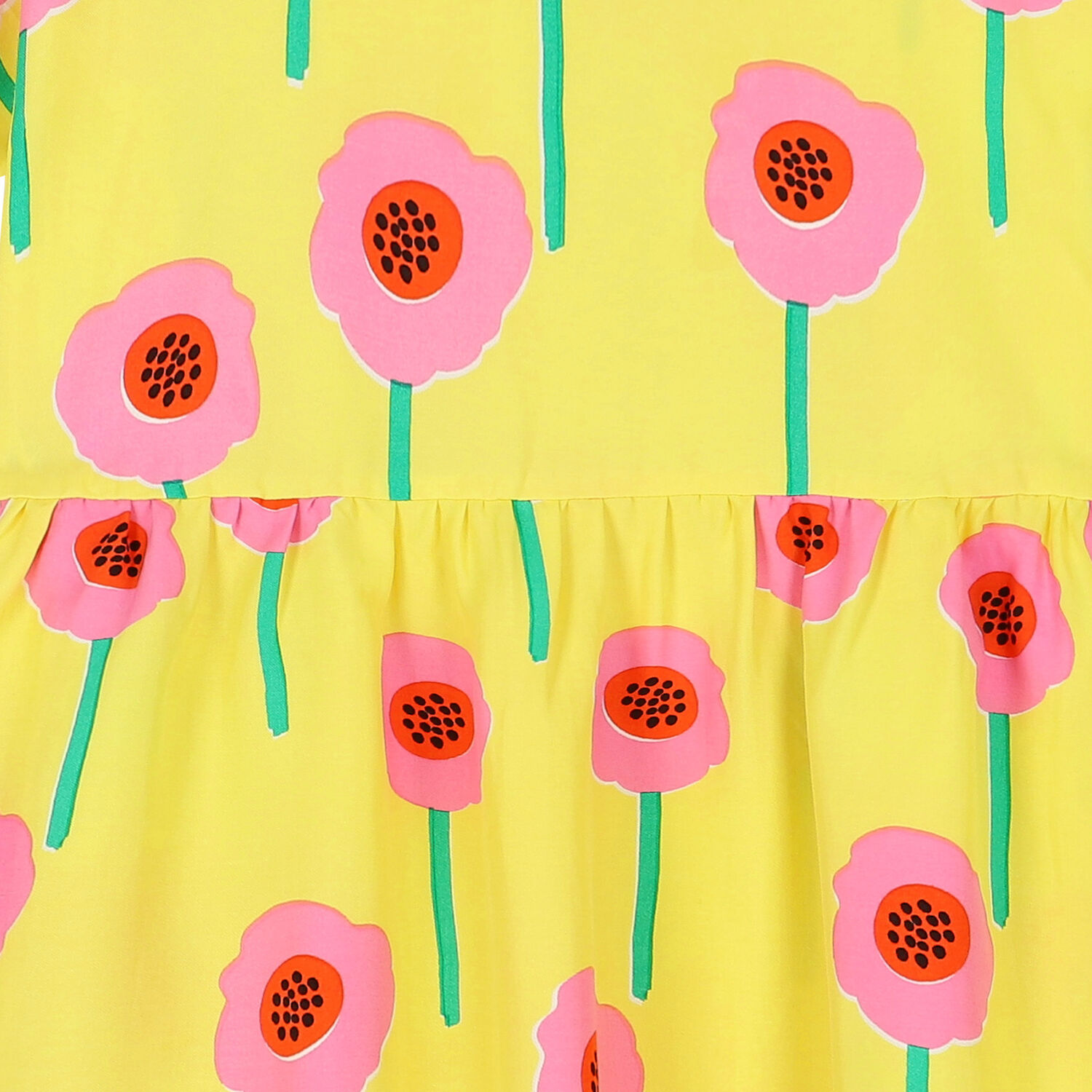Girls Yellow & Pink Flower Dress, 1, hi-res image number null