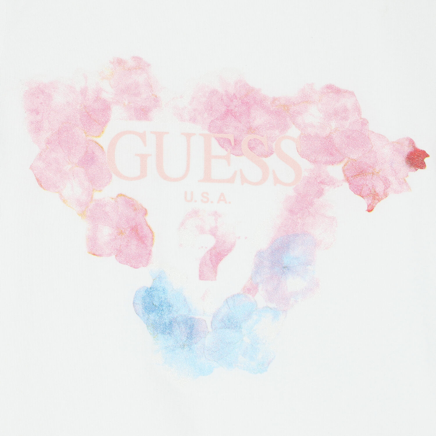 تيشيرت بنات بالشعار باللون الأبيض, 1, hi-res