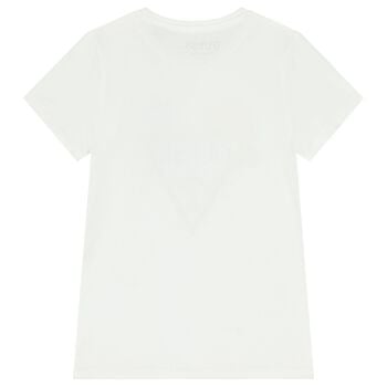 Girls White Logo T-Shirt