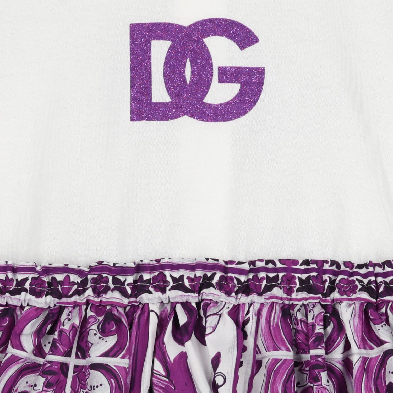 طقم فستان ماجوليكا للاطفال باللون الأبيض والبنفسجي للبنات, 1, hi-res image number null