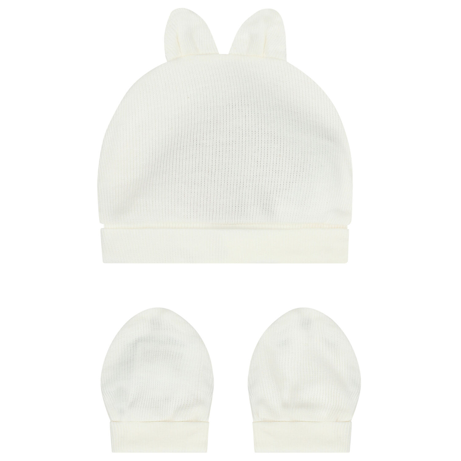 Ivory Baby Hat & Mittens Set, 1, hi-res image number null