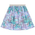 Girls Multi-Colored Logo Layered Skirt, 1, hi-res