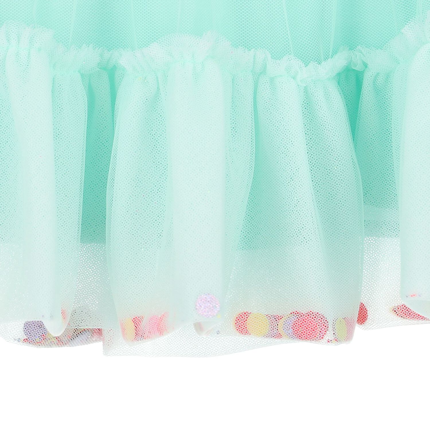 Younger Girls Blue Tiered Tulle Dress Set, 1, hi-res