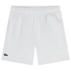 Boys White Logo Shorts, 1, hi-res
