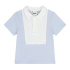 طقم شورت محبوك أبيض وأزرق للأولاد الرضع, 2, hi-res