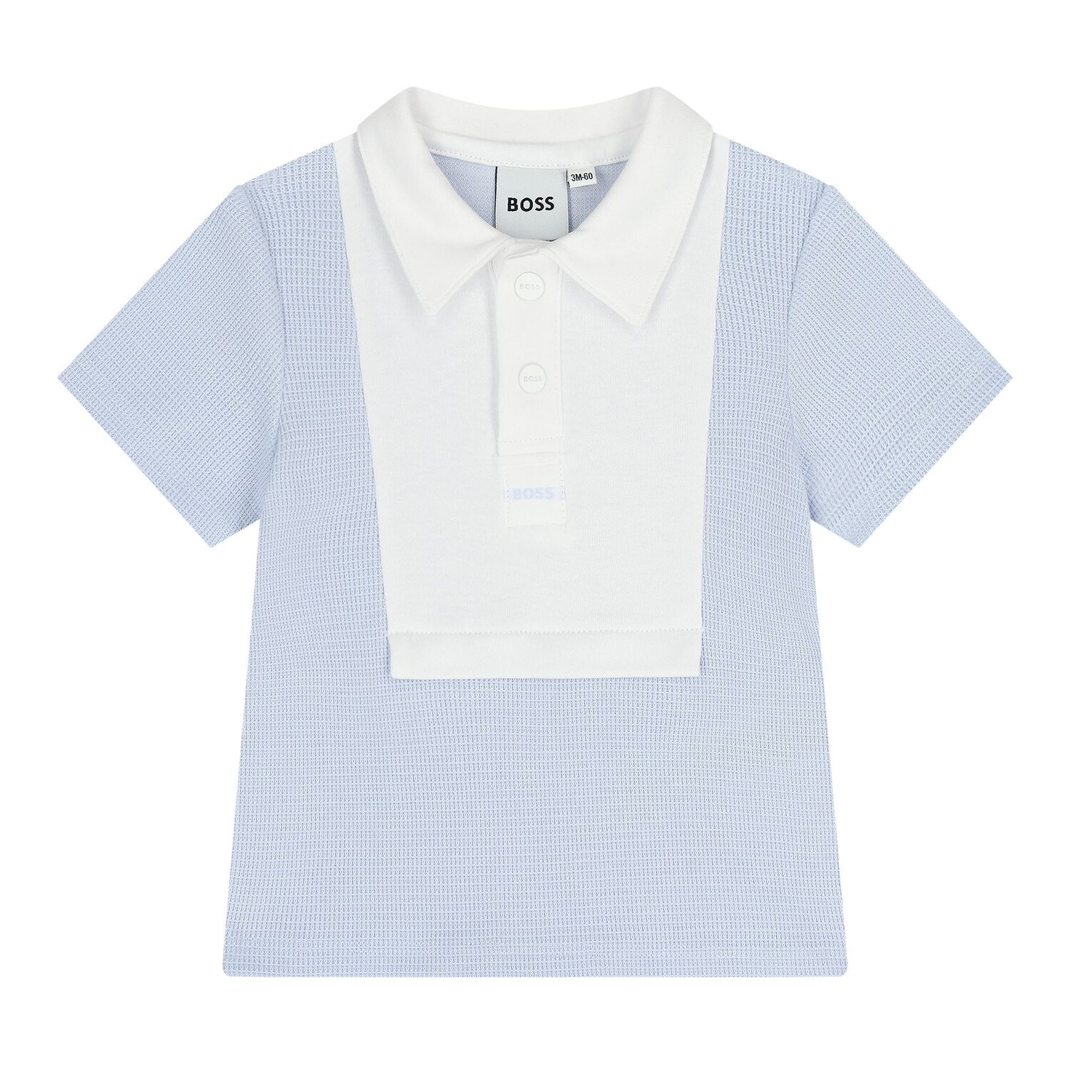 طقم شورت محبوك أبيض وأزرق للأولاد الرضع, 2, hi-res