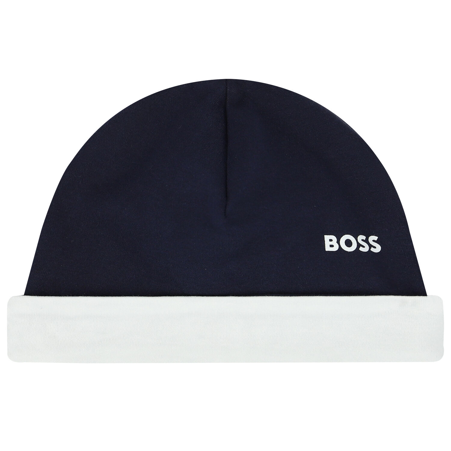 Baby Boys Navy Blue Logo Hat, 1, hi-res