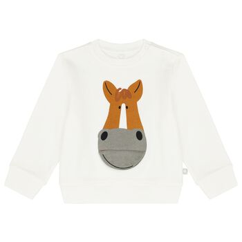 Younger Boys Ivory Logo Sweatshirt