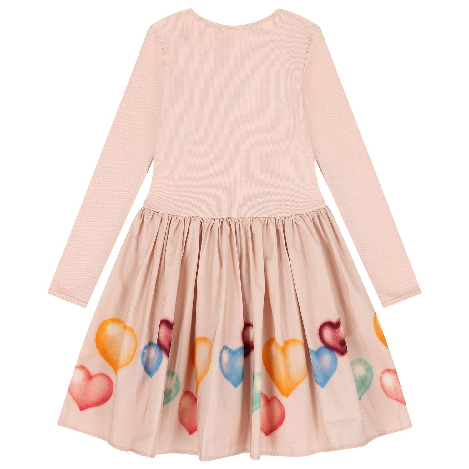 Girls Pink Hearts Dress, 1, hi-res