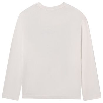 Boys Ivory Long Sleeve Top
