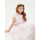 Girls Pink Ruffled Butterfly Dress, 1, hi-res