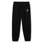 Boys Black Tiger Logo Joggers, 1, hi-res