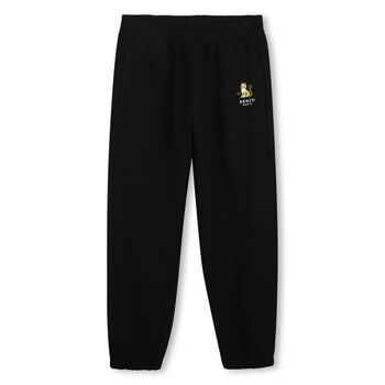 Boys Black Tiger Logo Joggers
