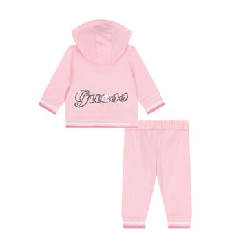 Baby Girls Pink Logo Tracksuit