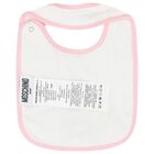 Baby Girls Pink & White Teddy Bear Logo Hat & Bib Gift Set, 1, hi-res