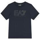 Boys Navy Blue Logo T-Shirt, 4, hi-res