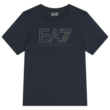 Boys Navy Blue Logo T-Shirt