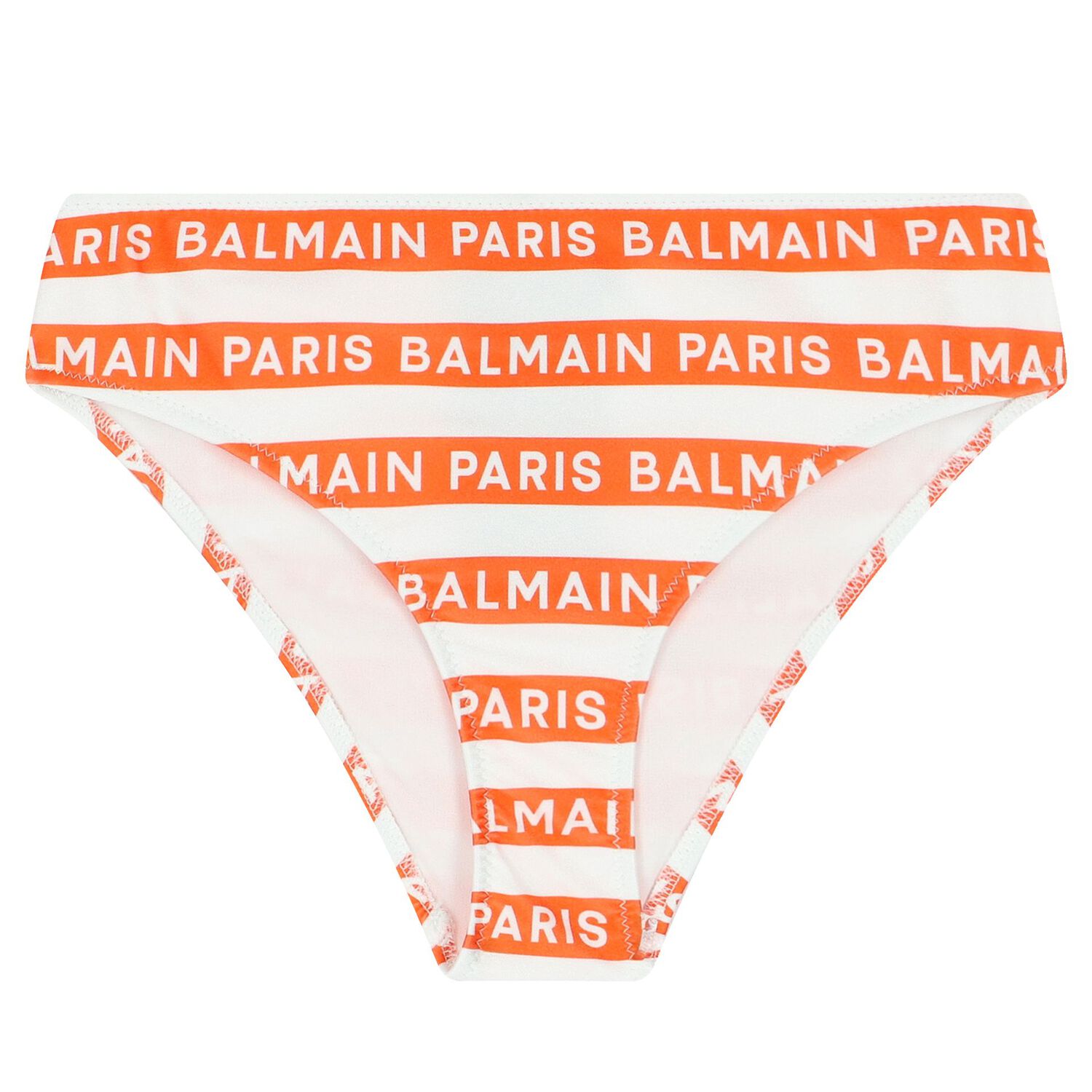 بيكنى بنات مخطط باللون الأبيض والبرتقالى, 1, hi-res