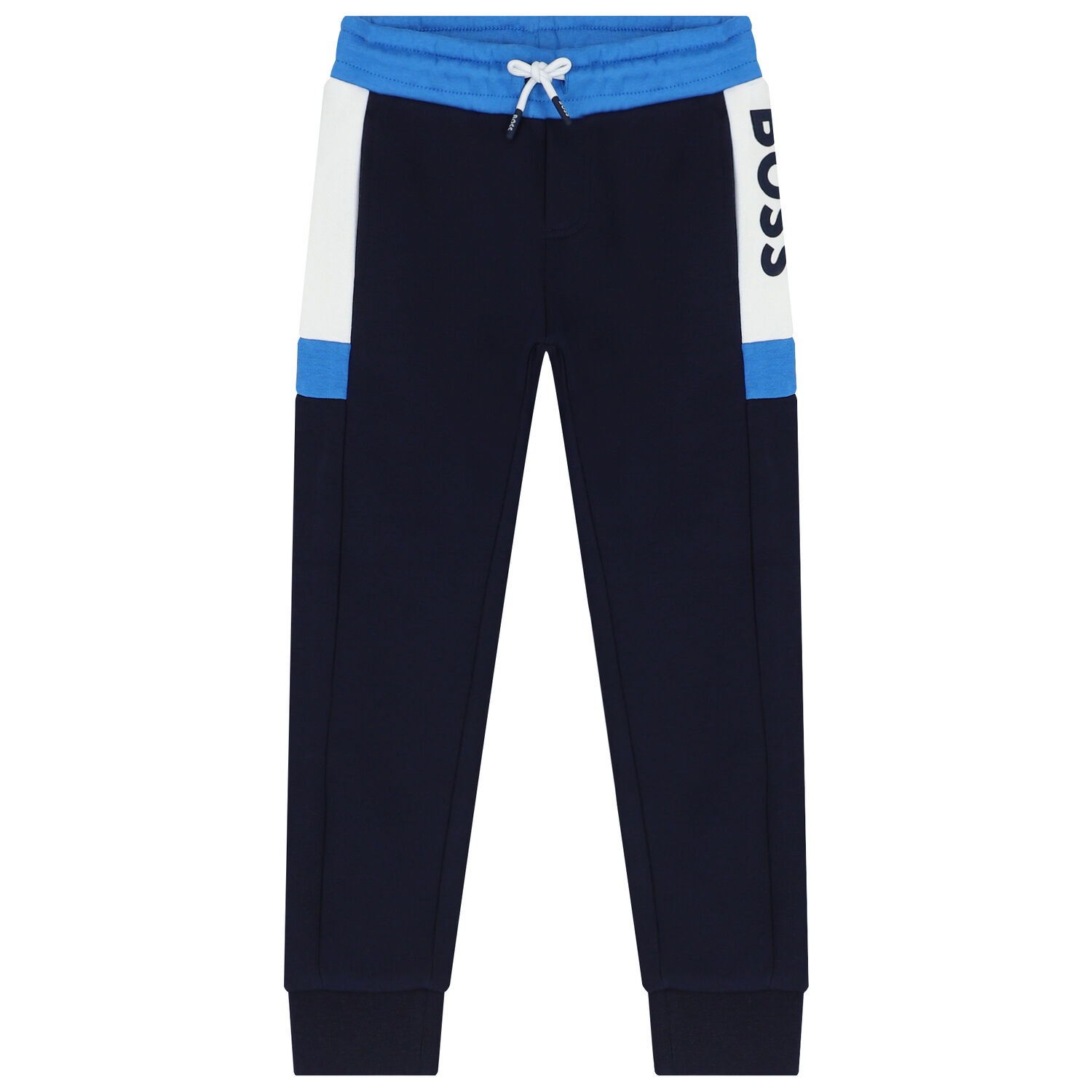 Boys Navy Blue Logo Joggers, 1, hi-res image number null