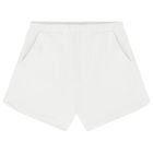 Girls White Shorts, 3, hi-res