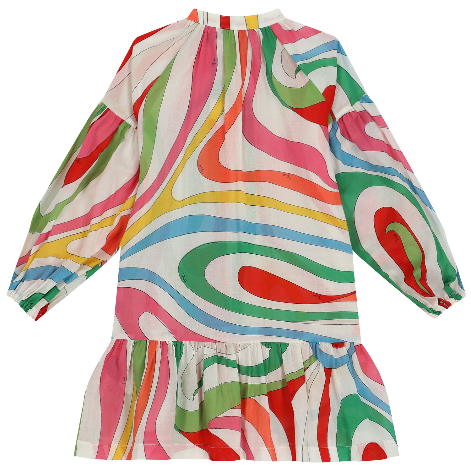 Girls Ivory Marmo Dress, 1, hi-res