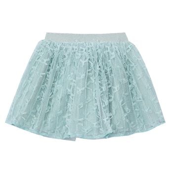 Girls Green Tulle Skirt