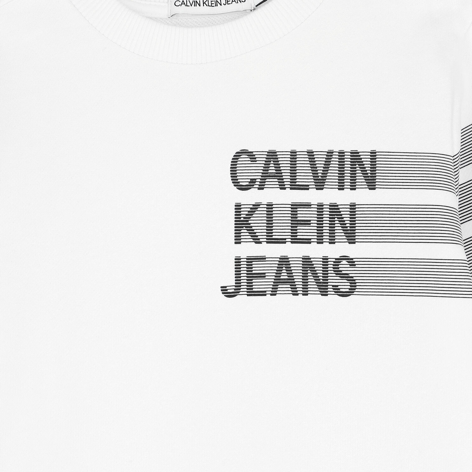 سويت شيرت بالشعار باللون الابيض للاولاد, 1, hi-res