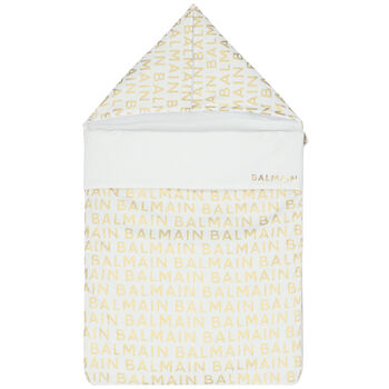 White & Gold Logo Baby Nest