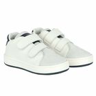 Boys White & Navy Trainers, 1, hi-res