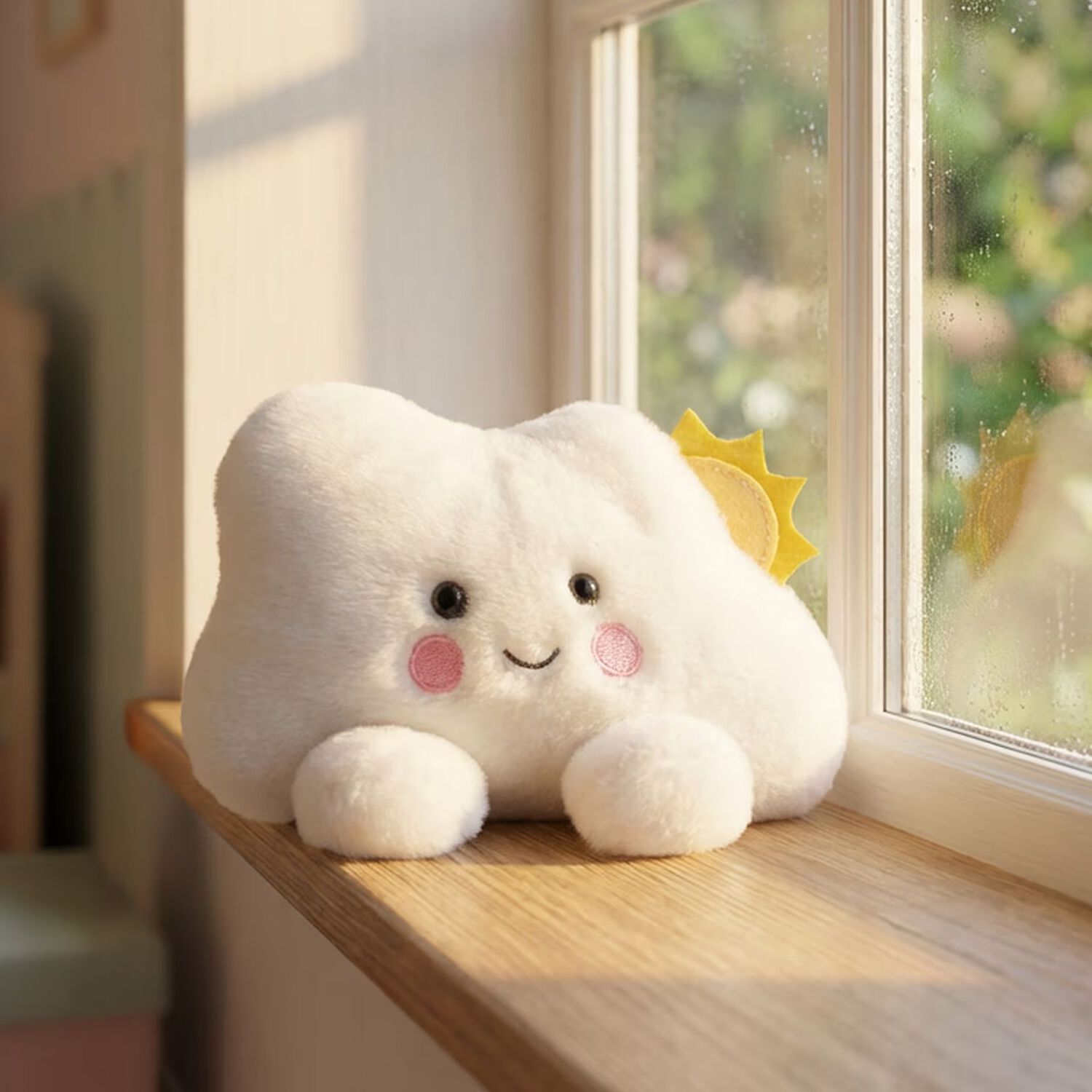 Girls Palm Pals White Summer Cloud Soft Toy (13CM), 1, hi-res