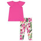 طقم ليجنز للبنات باللون الوردي والعاجي, 1, hi-res