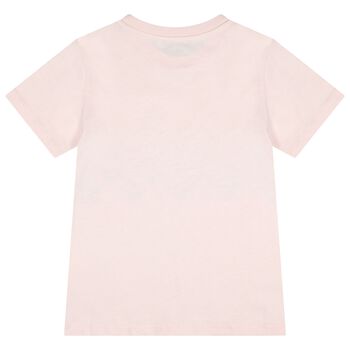 Girls Pink Zig Zag Logo T-Shirt
